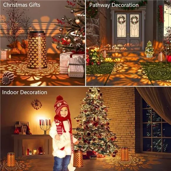 Solar Lanterns Outdoor Waterproof, 2 Pack Hanging Yard Decor Outdoor Lights - Picture 2 of 7